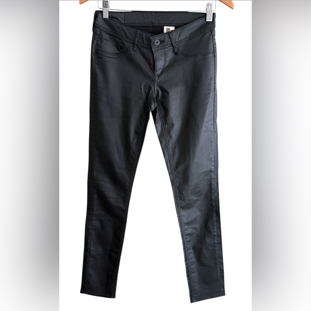 H&M Black Super Skinny Faux Leather Pants